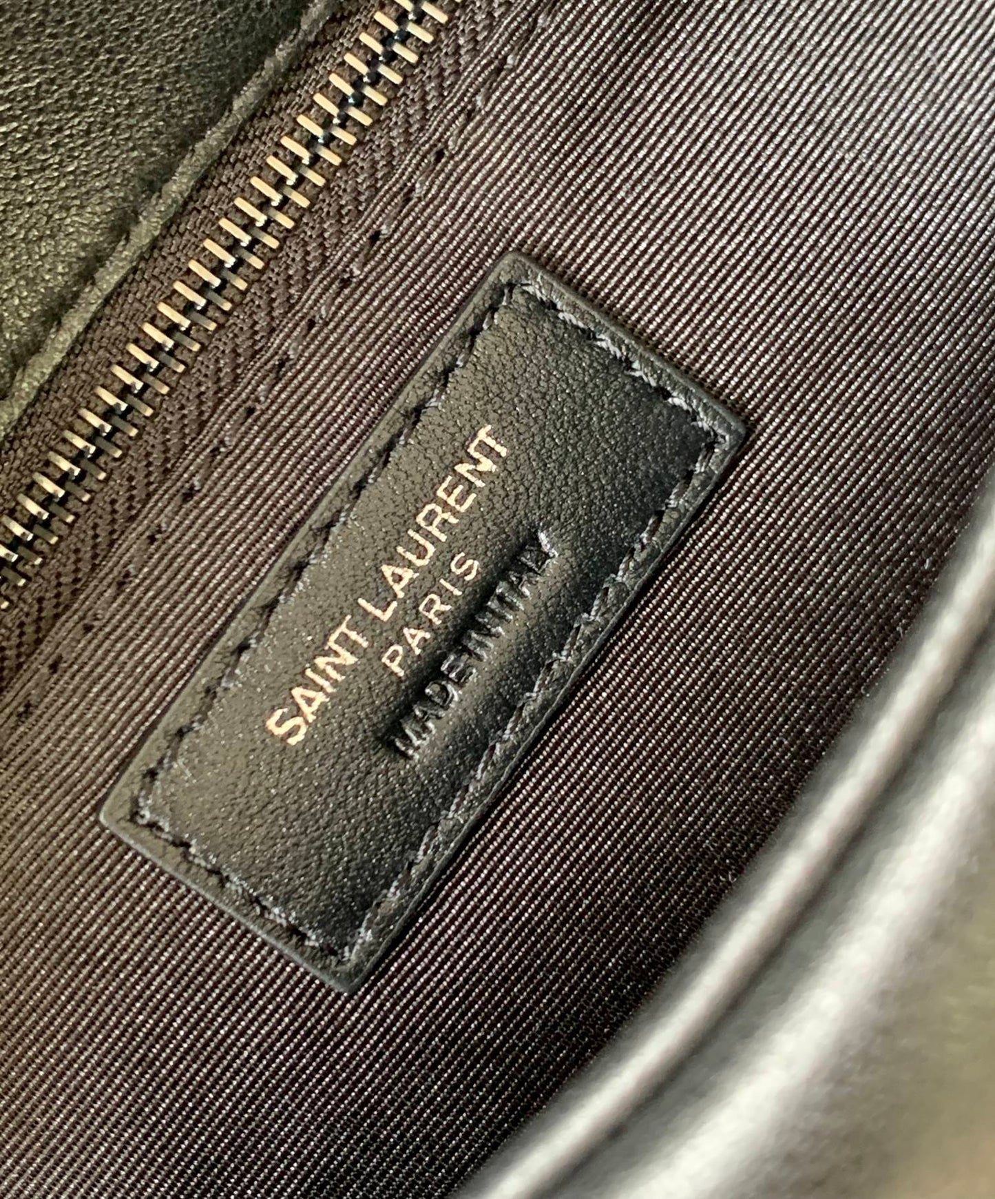Saint Laurent Loulou Puffer Small in Quilted Lambskin - Black