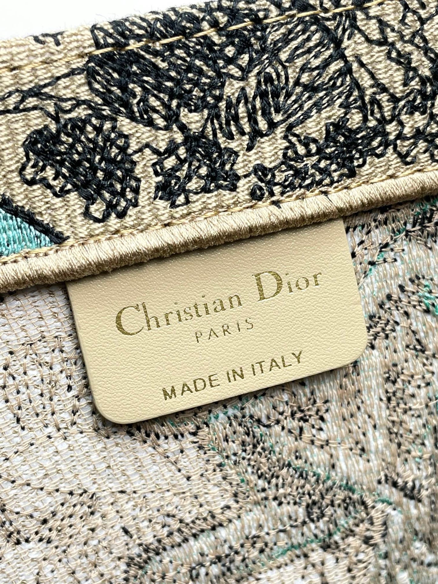 Christian Dior Book Tote - Toile de Jouy Animals Canvas Bag - Beige & Green