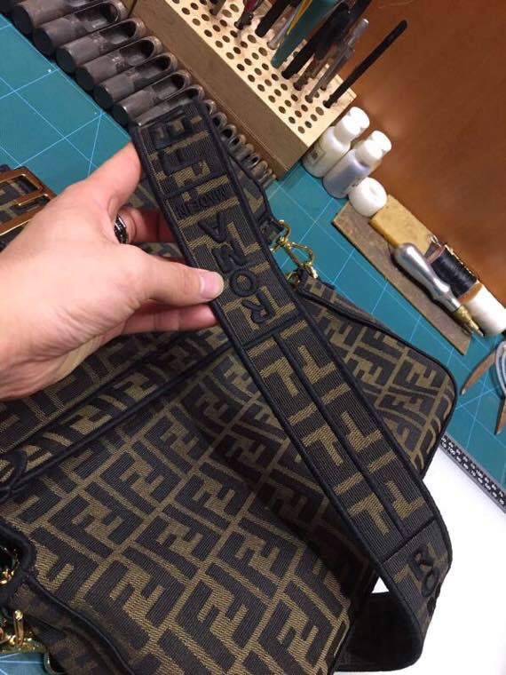 Vintage Fendi Zucca Monogram Baguette Shoulder Bag - Brown Canvas