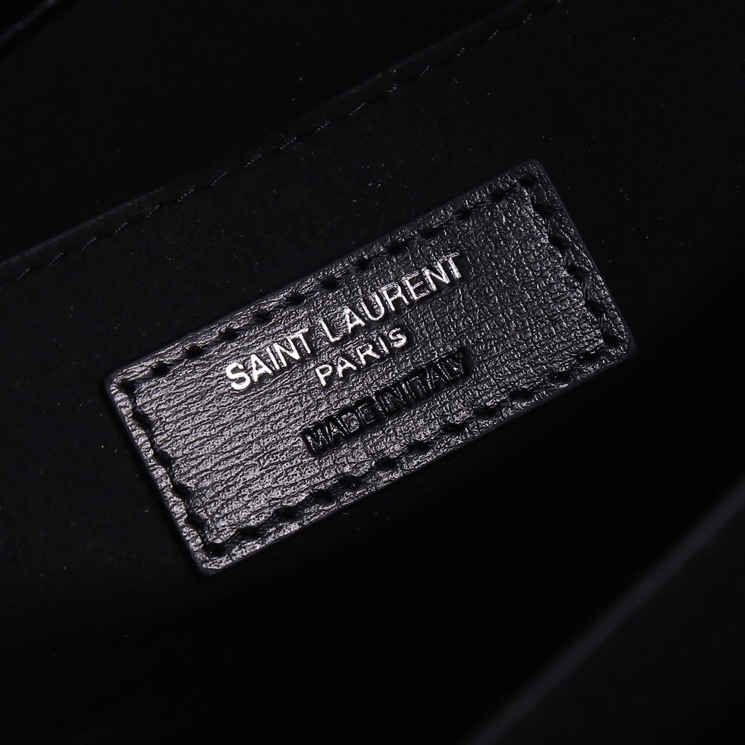 Saint Laurent Sunset Medium Shoulder Bag in Smooth Leather - Black