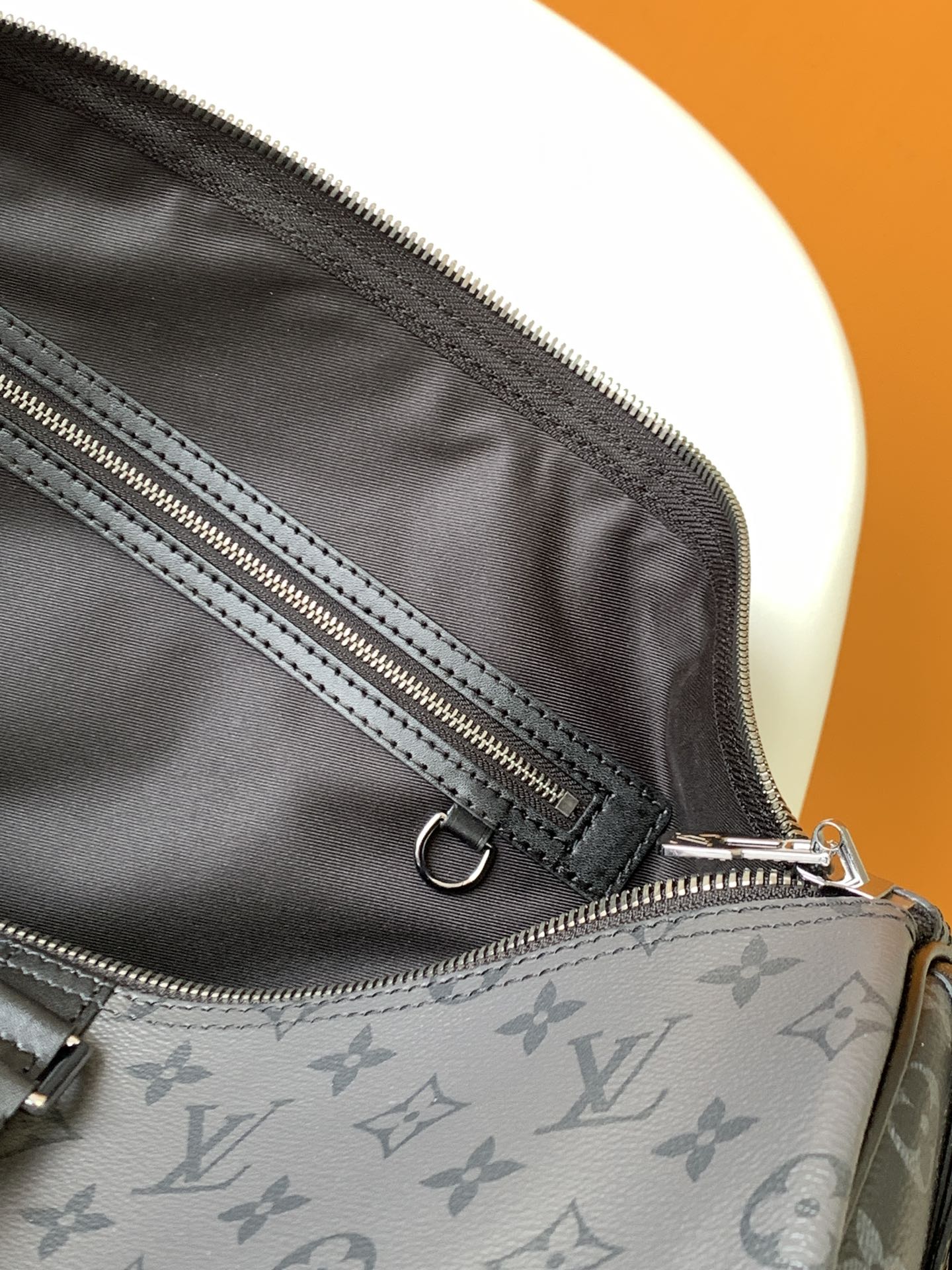 Louis Vuitton Keepall Bandoulière 50 Monogram Eclipse Canvas Travel Bag