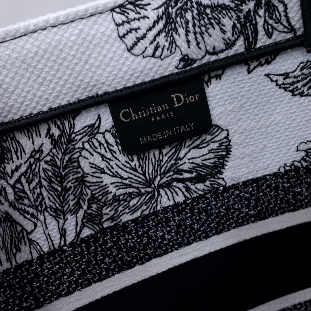 Christian Dior Book Tote - Toile de Jouy Reverse Embroidered Canvas Bag