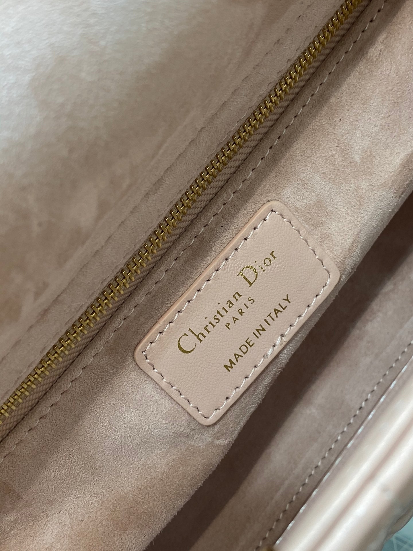 Christian Dior Small Lady Dior My ABCDior Bag in Rose des Vents Cannage Lambskin