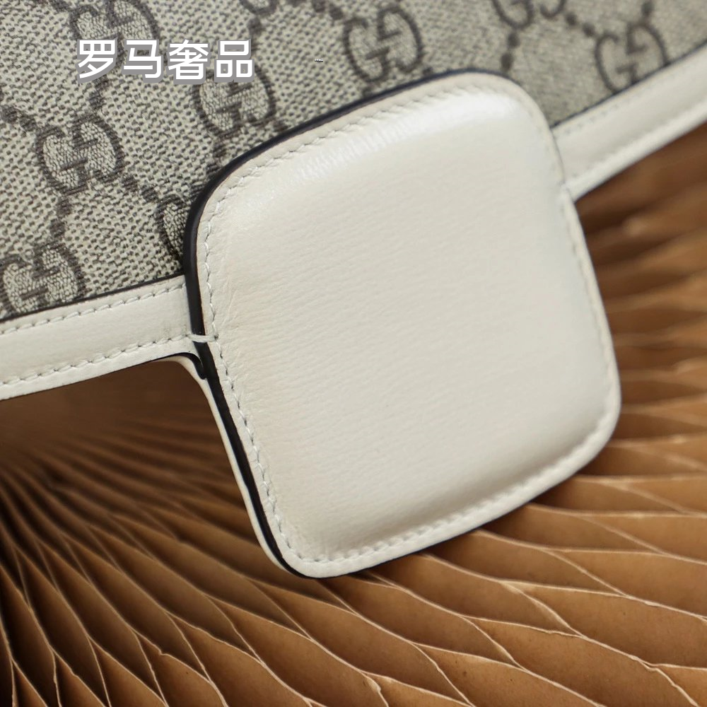 Gucci Horsebit 1955 Mini Shoulder Bag - GG Supreme Canvas & Brown Leather