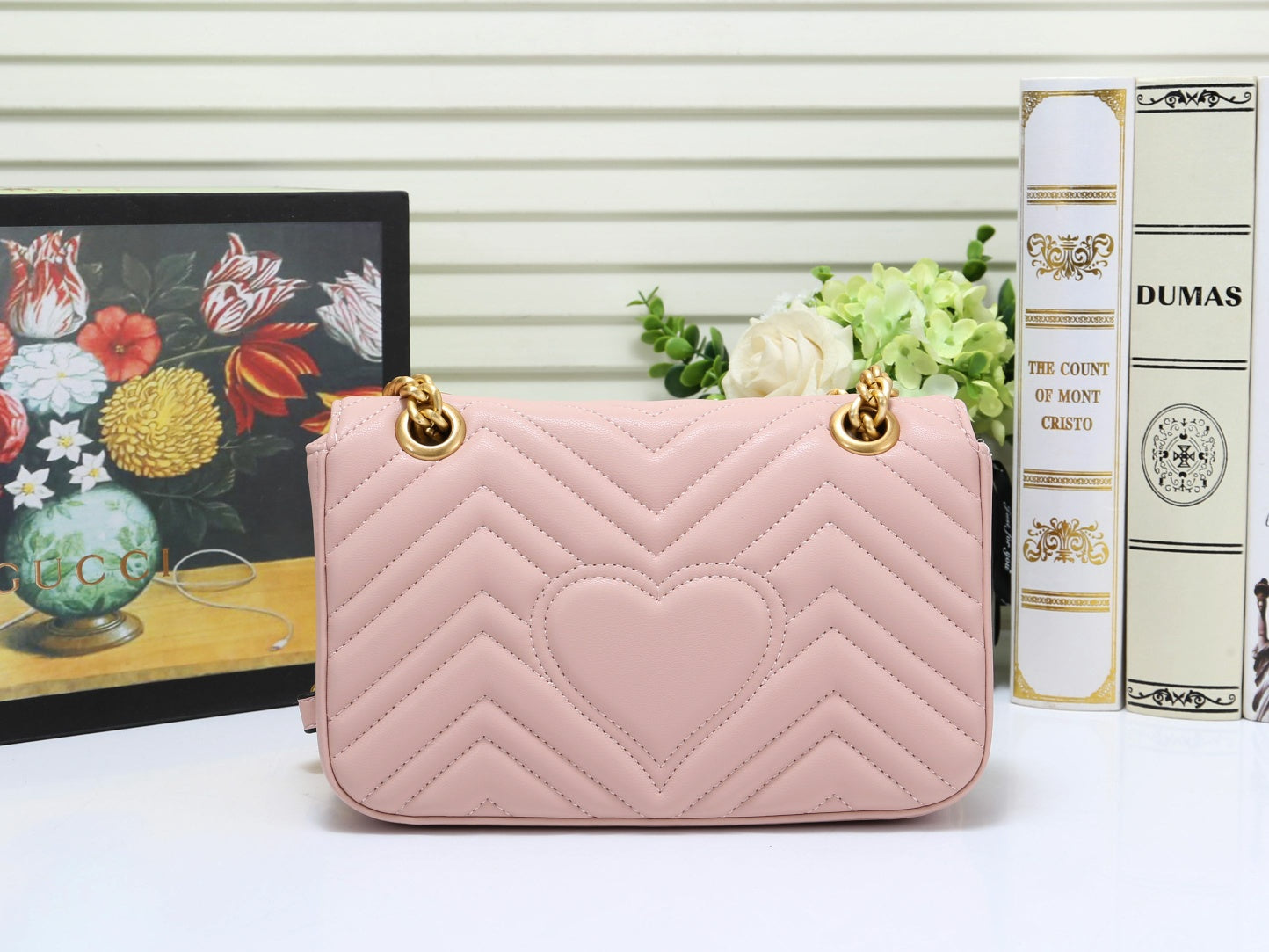 Gucci GG Marmont Small Matelassé Shoulder Bag - Dusty Pink