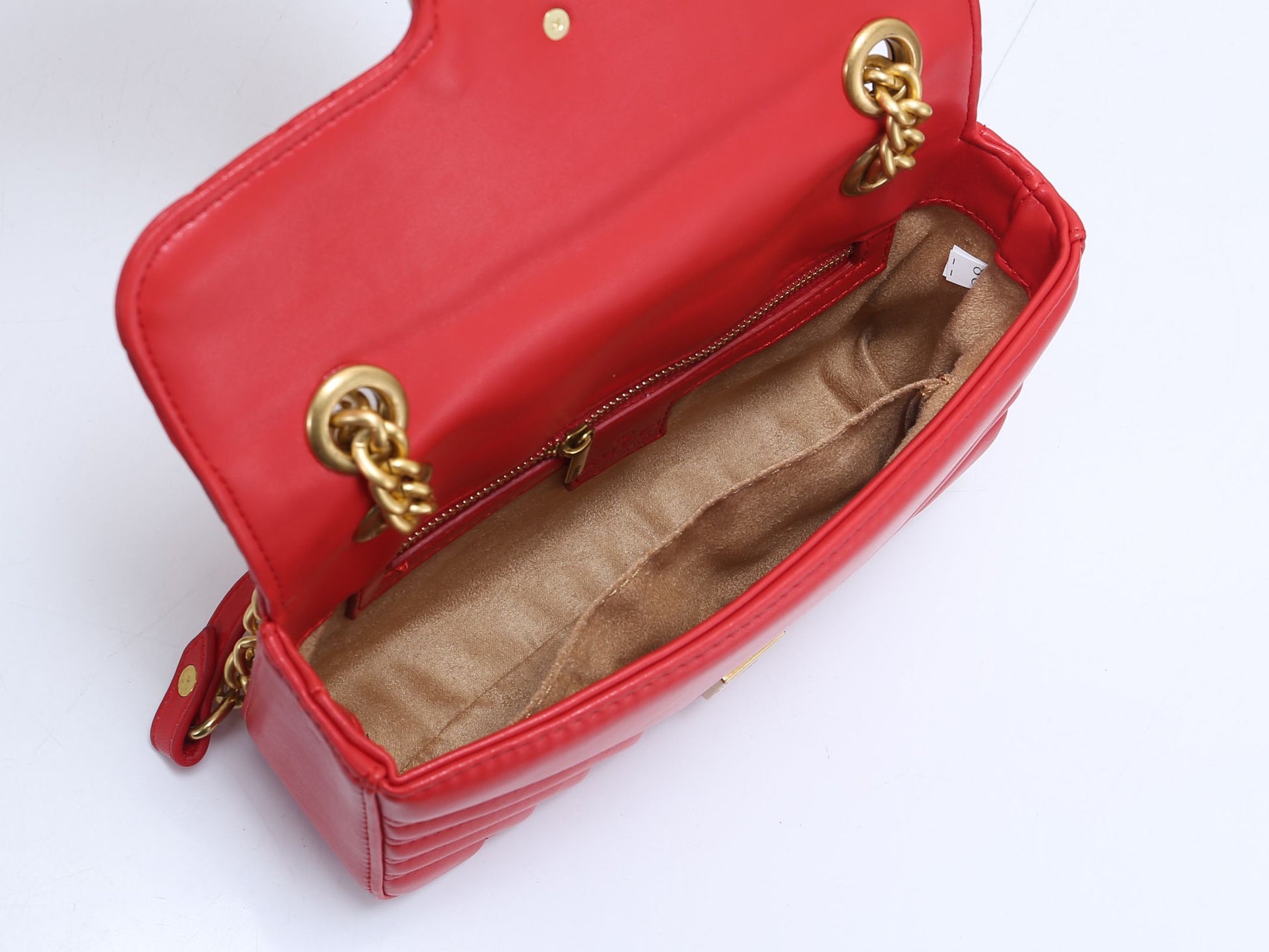 Gucci GG Marmont Small Matelassé Shoulder Bag - Red Leather