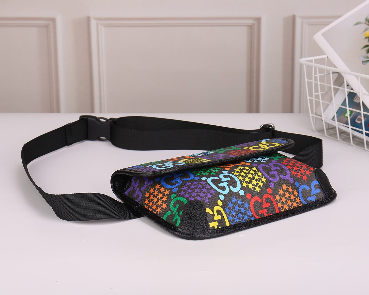 Multicolor GG Logo Canvas Belt Bag - Vibrant Waist Pack