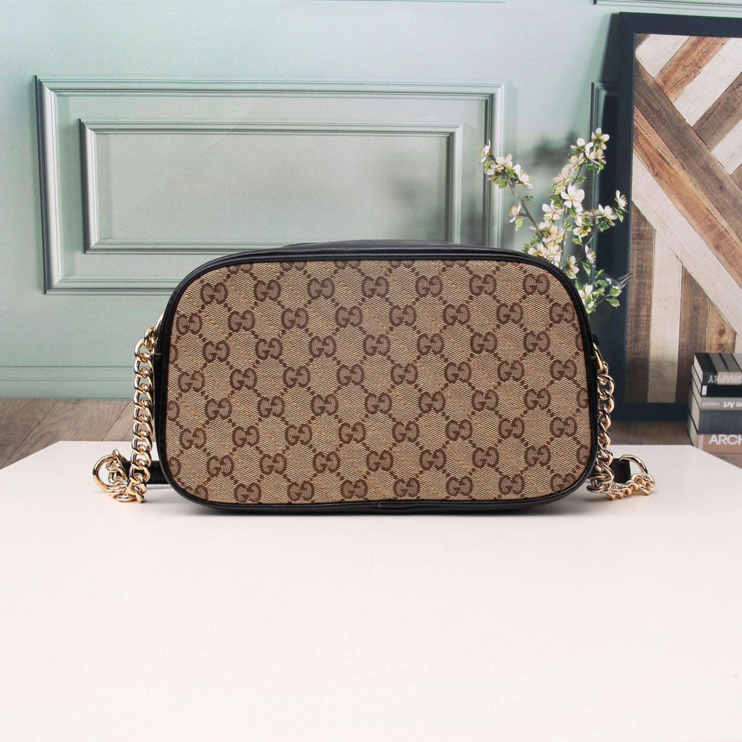 Gucci GG Marmont Small Shoulder Bag in GG Supreme Canvas