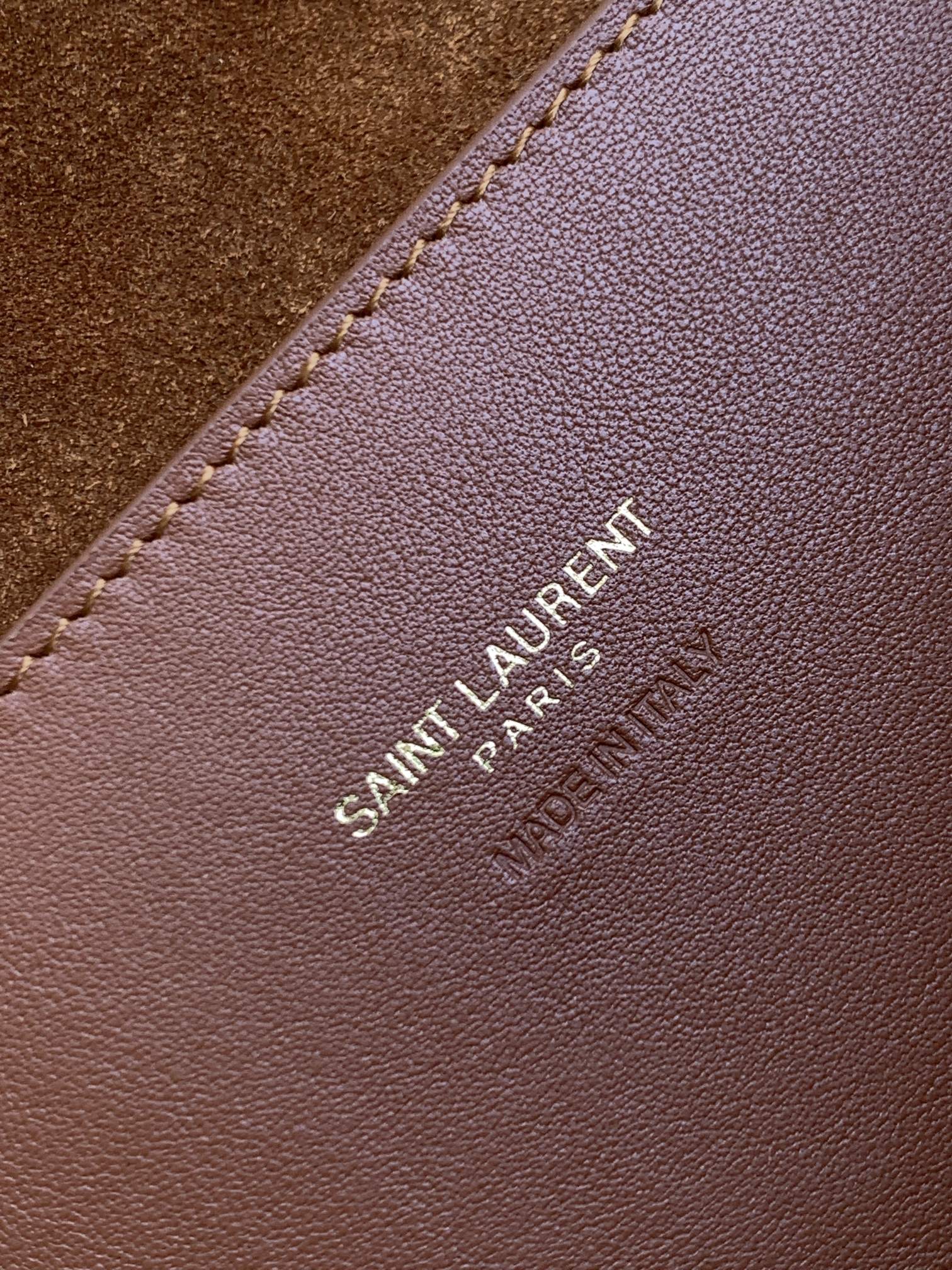 Saint Laurent Sunset Medium Shoulder Bag in Crocodile-Embossed Leather - Black/Gold