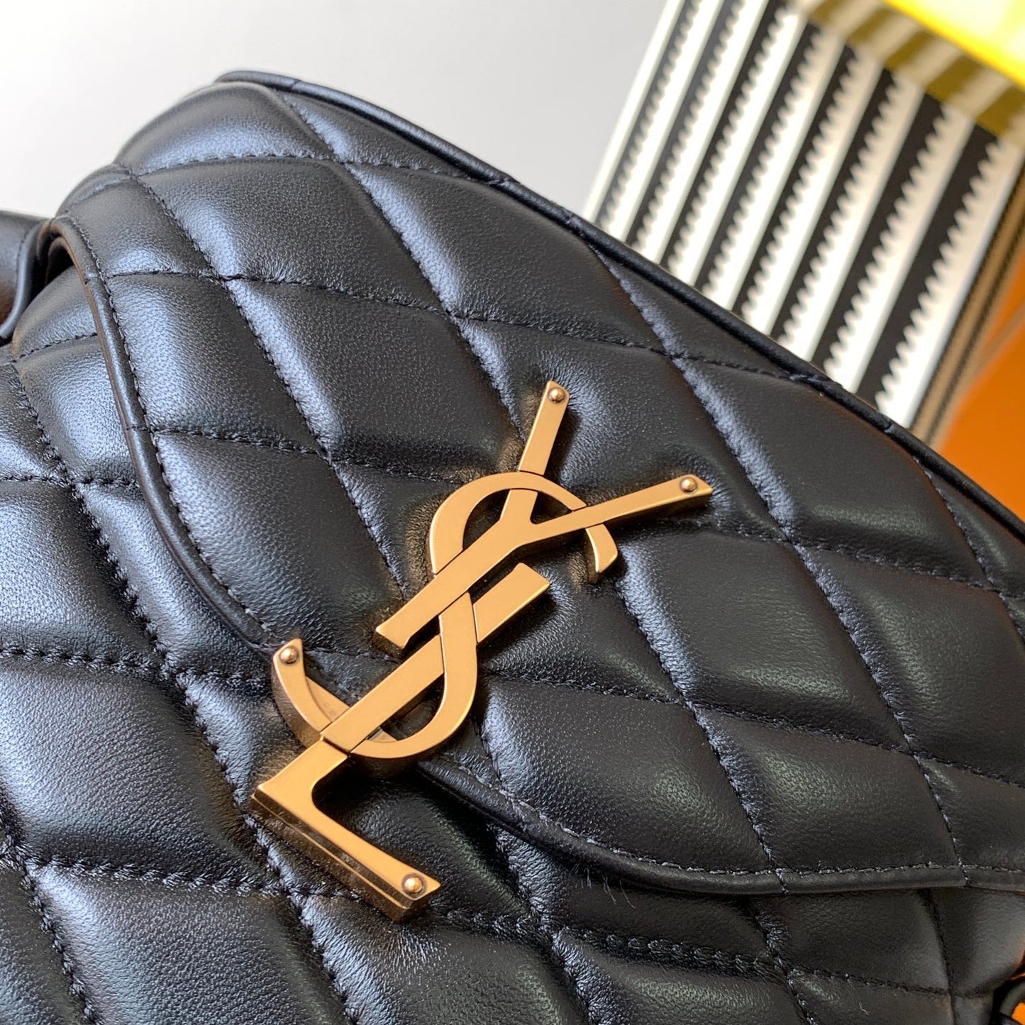 Saint Laurent June Quilted Leather Camera Bag - Black