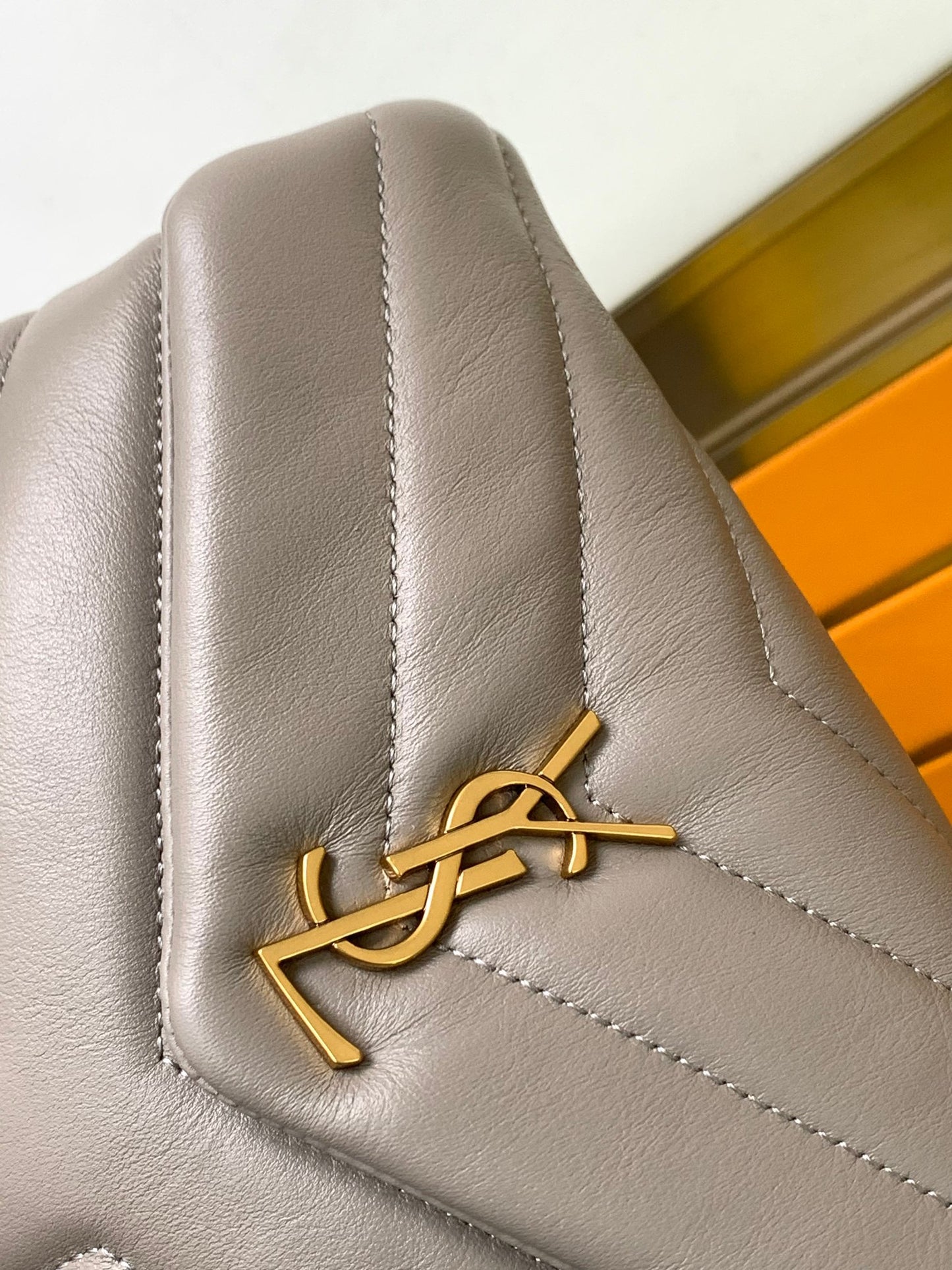 Saint Laurent Toy Loulou Matelassé Leather Crossbody Bag - Taupe