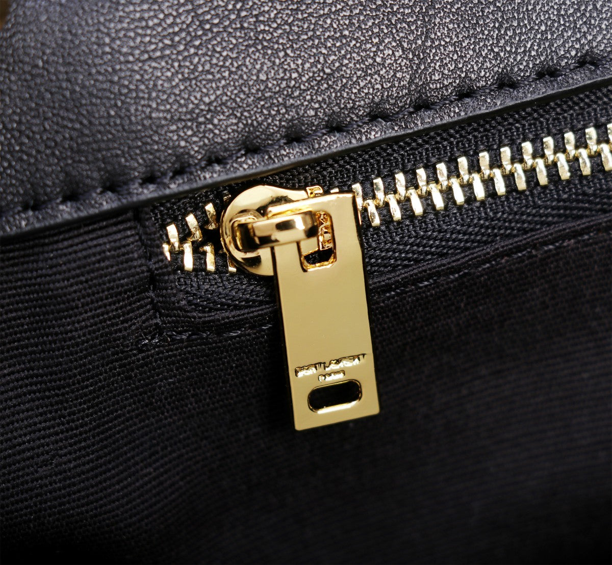 Saint Laurent Monogram Black Leather Flap Shoulder Bag with Gold Hardware