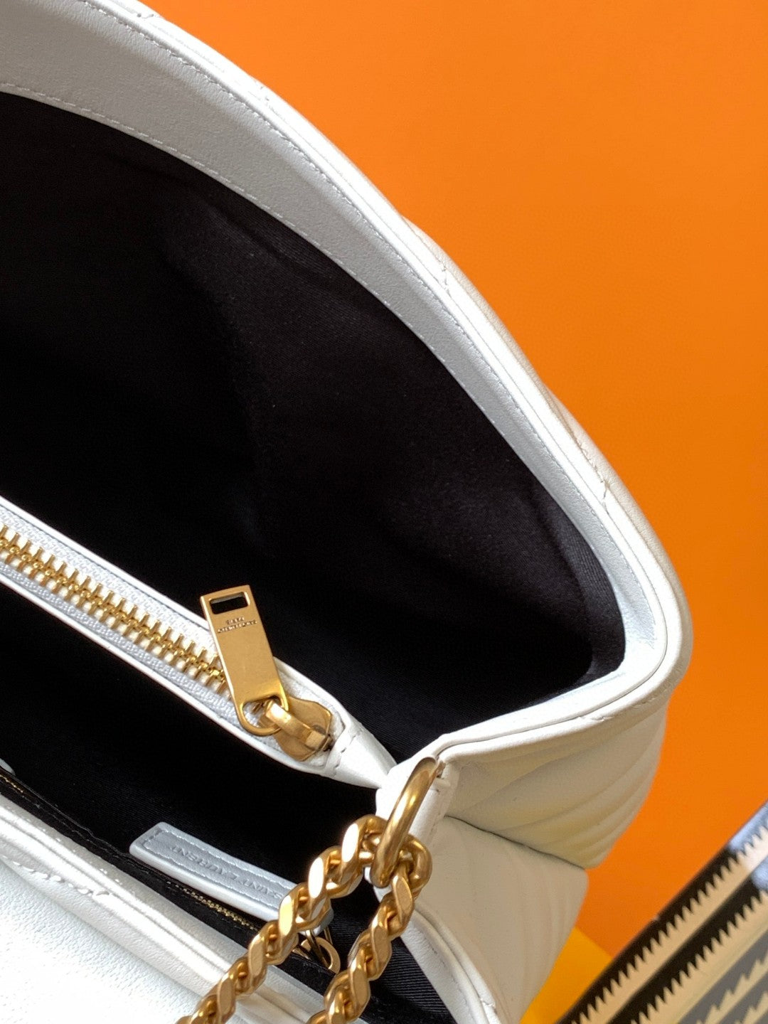 Saint Laurent Loulou Small Shoulder Bag in Quilted White Leather