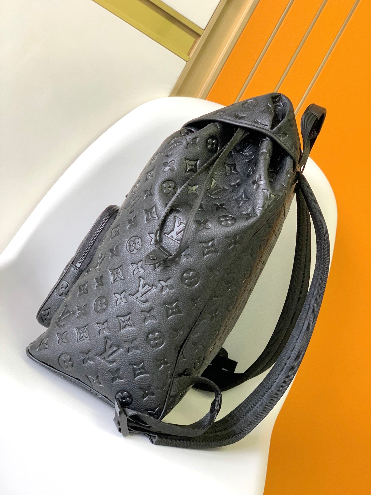 Louis Vuitton Montsouris Backpack Monogram Empreinte Leather - Black
