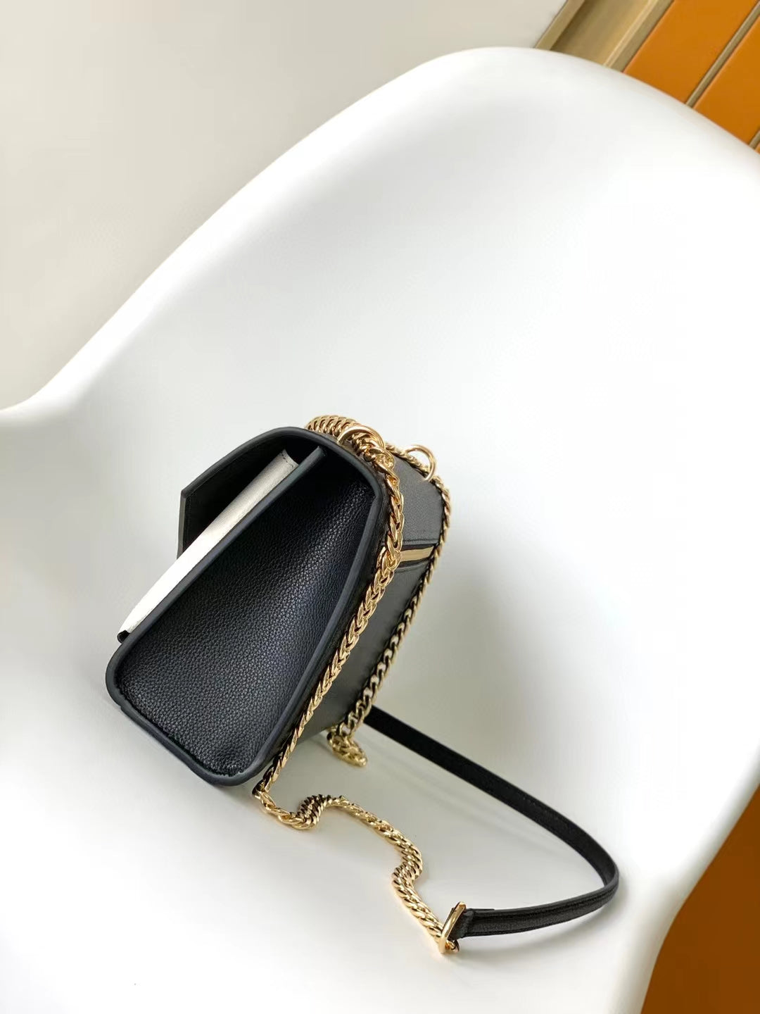 Louis Vuitton Lockme II BB Black &amp; Cream Calfskin Shoulder Bag
