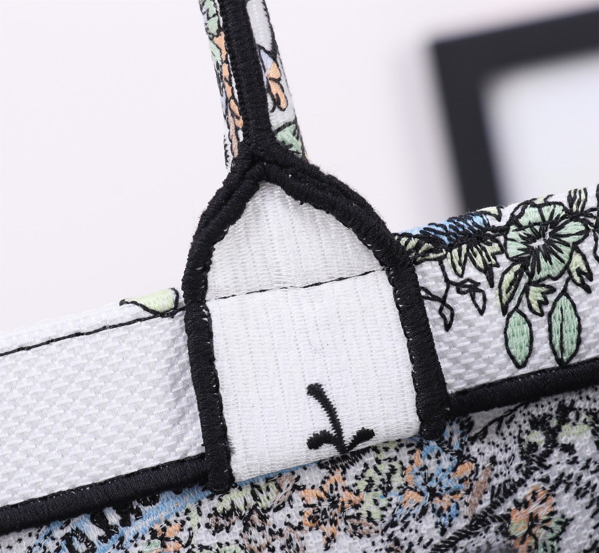 Christian Dior Large Book Tote Butterfly Embroidered Canvas Bag