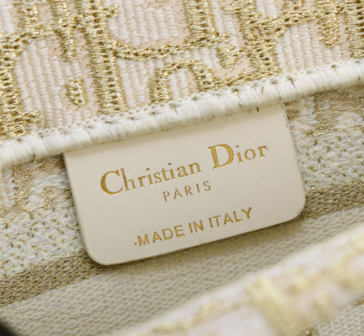 Christian Dior Mini Book Tote Canvas Handbag with Shoulder Strap