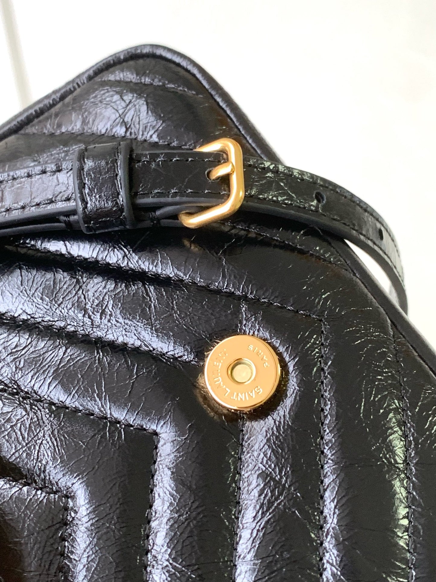 Saint Laurent College Medium Quilted Leather Bag - Black