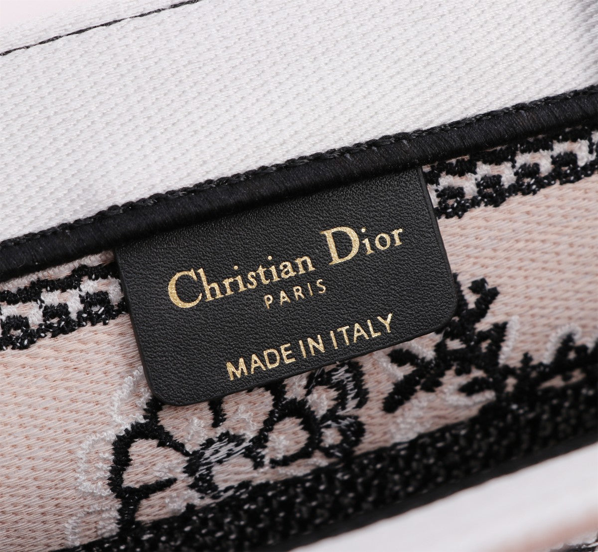 Christian Dior Book Tote with Butterfly Floral Embroidery
