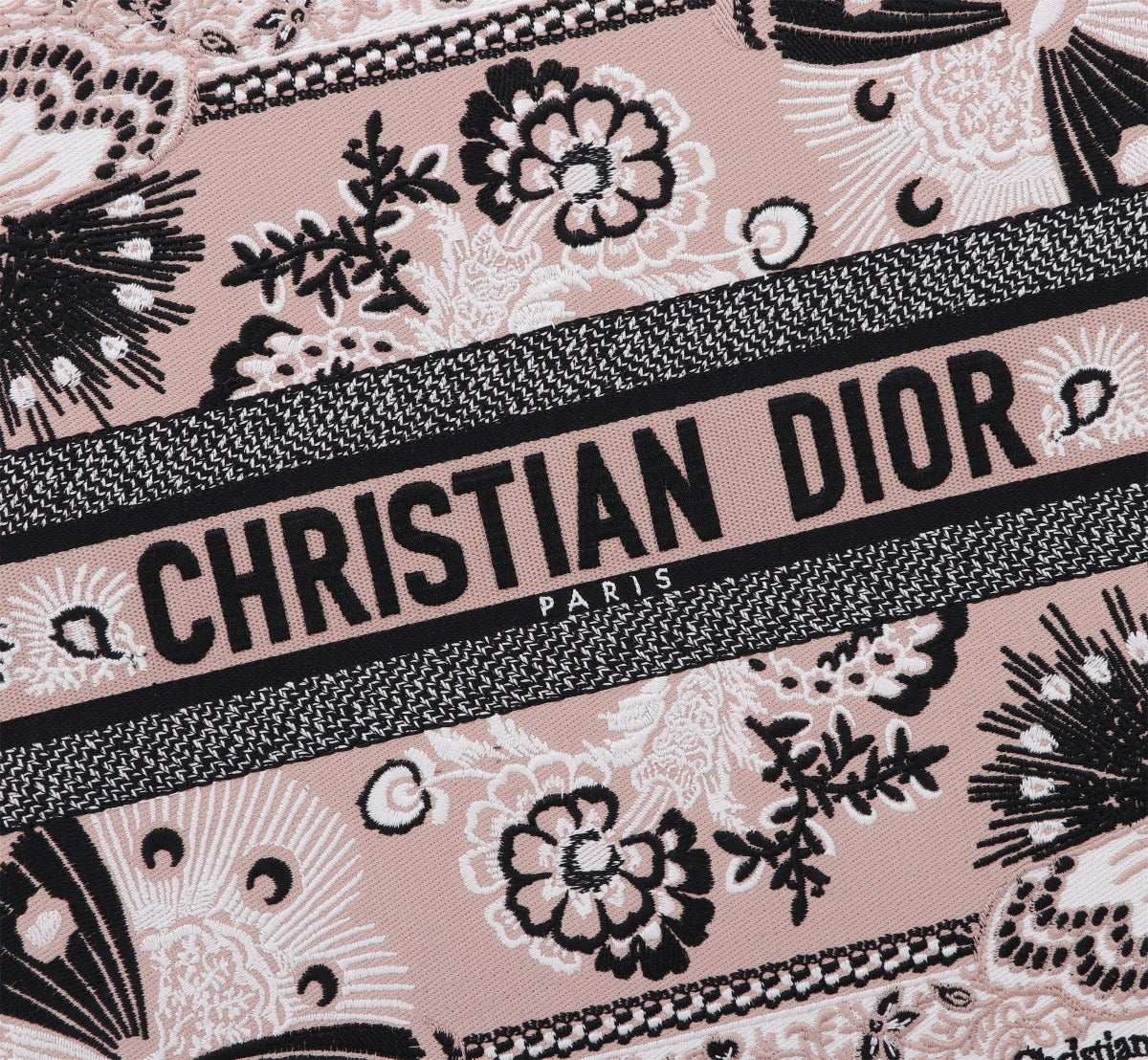 Christian Dior Large Book Tote with Butterfly Embroidery