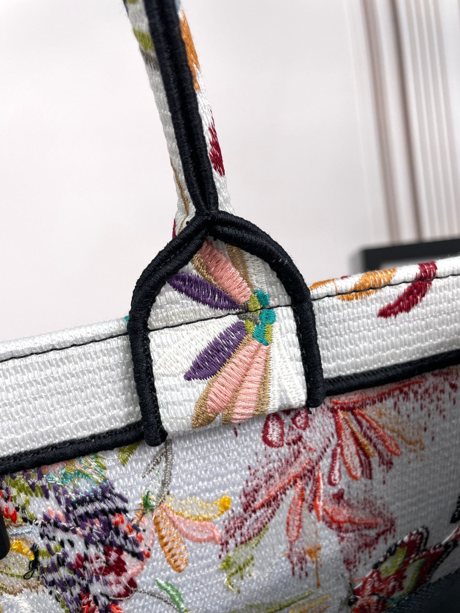 Christian Dior Medium Book Tote with Butterfly Embroidery - Multicolor
