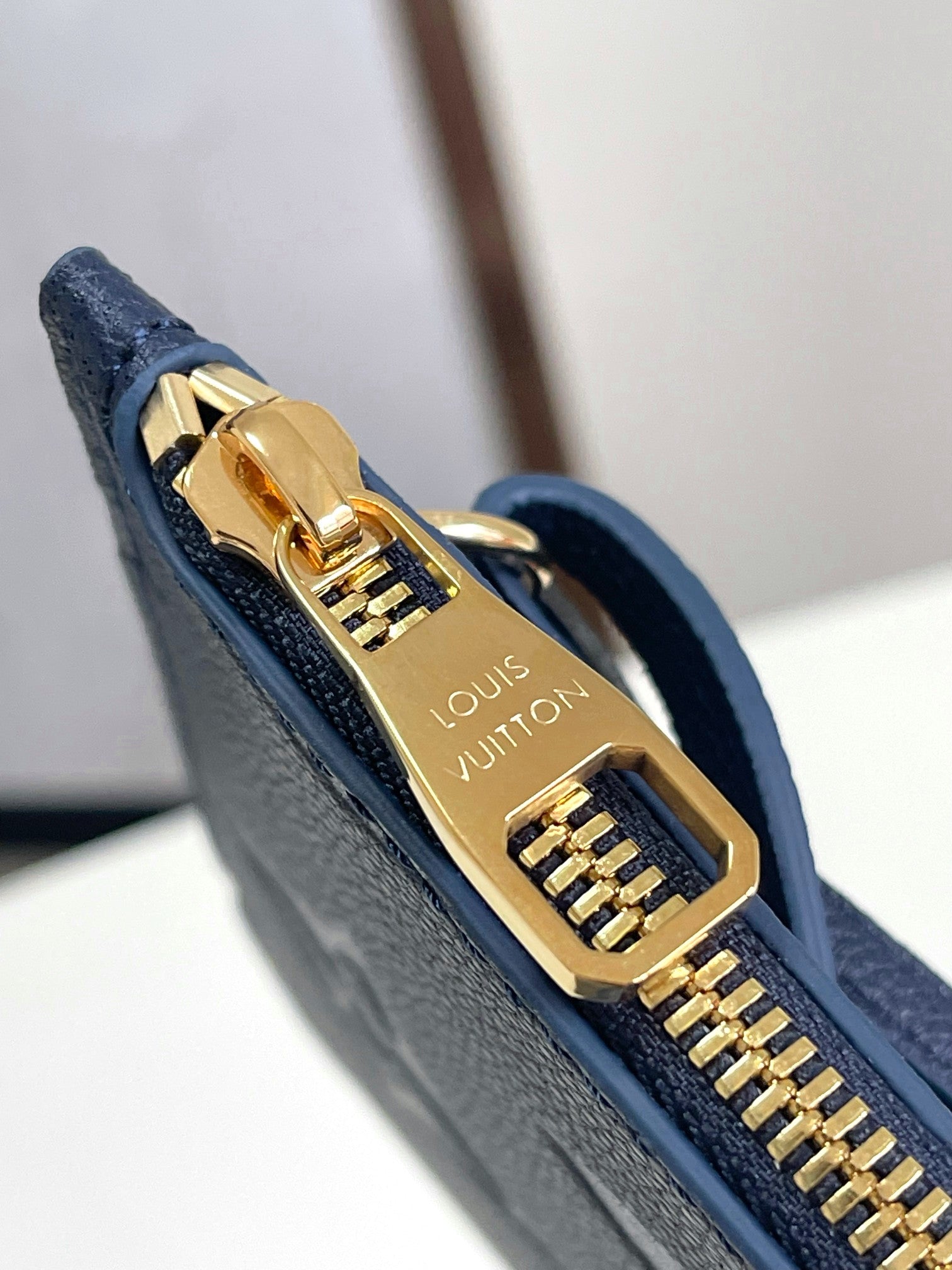 Louis Vuitton Neverfull MM Monogram Empreinte Leather Tote Bag - Marine Navy