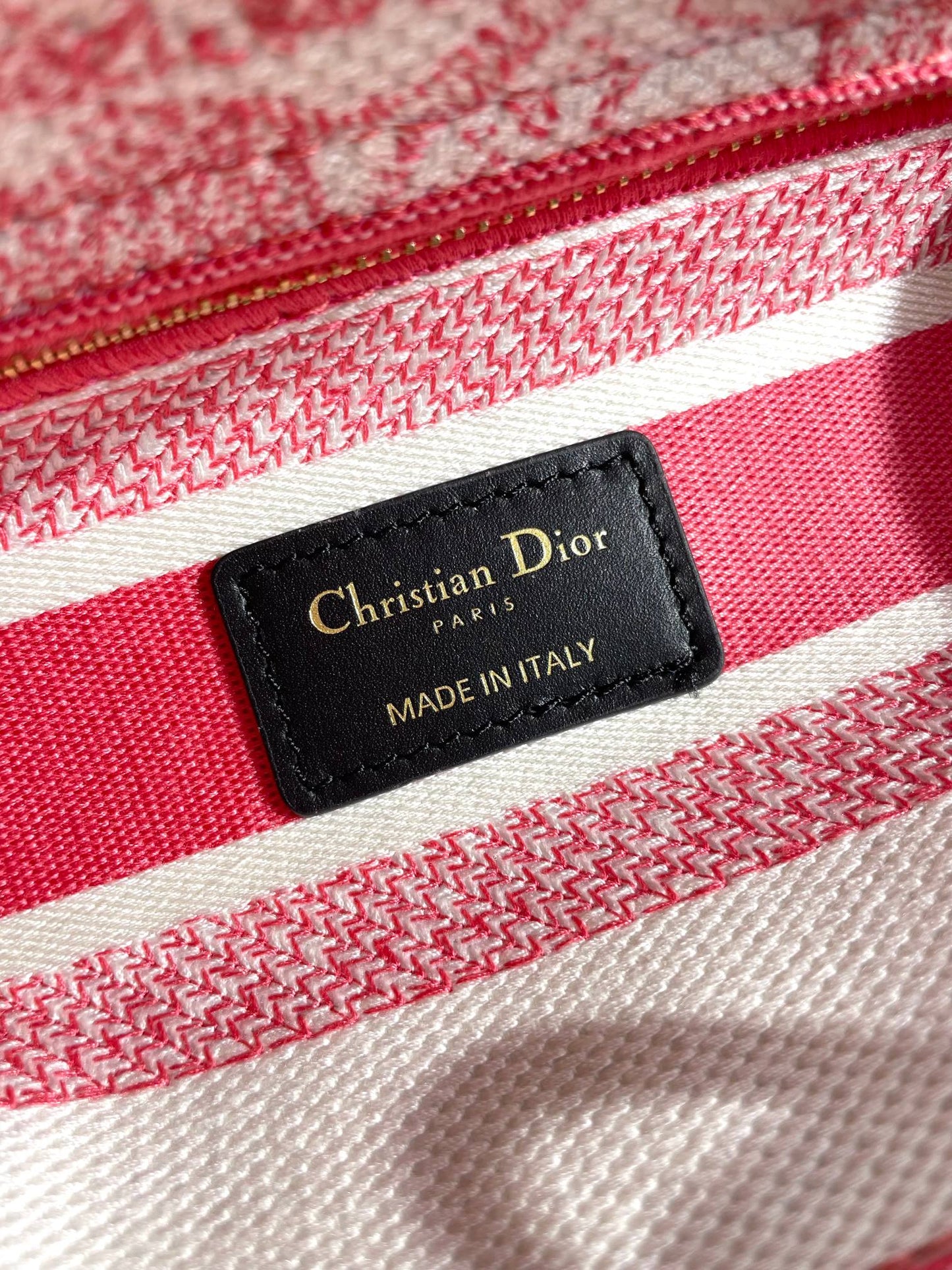Christian Dior Medium Lady D-Lite Bag - Pink Toile de Jouy Embroidery