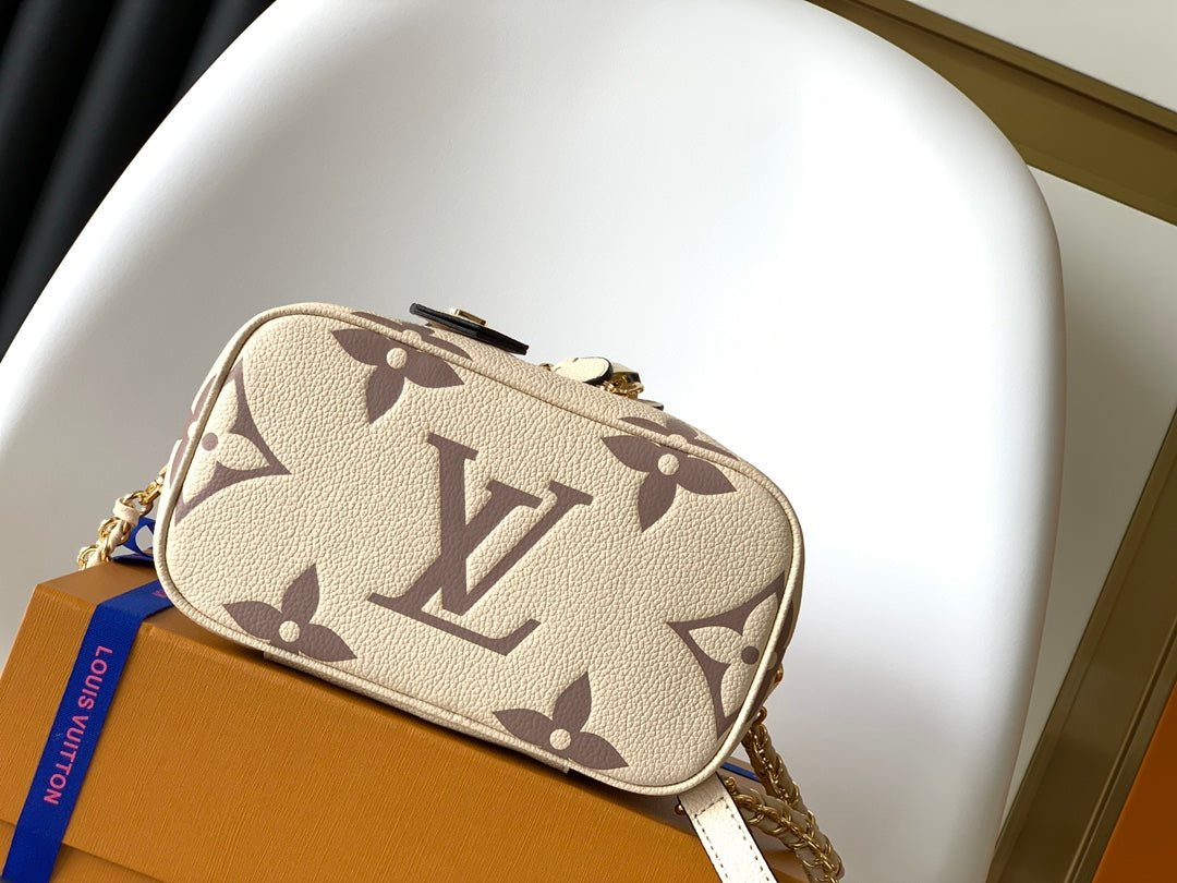 Louis Vuitton Vanity PM Monogram Empreinte Leather Handbag - Bicolour Beige/Turtledove