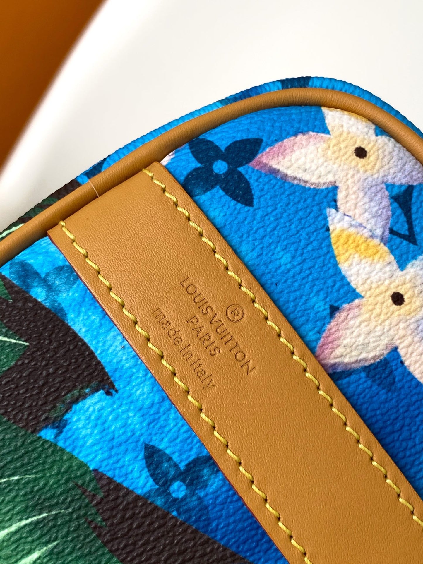 Louis Vuitton Keepall Bandoulière 25 Tyl Blue Floral Monogram Bag