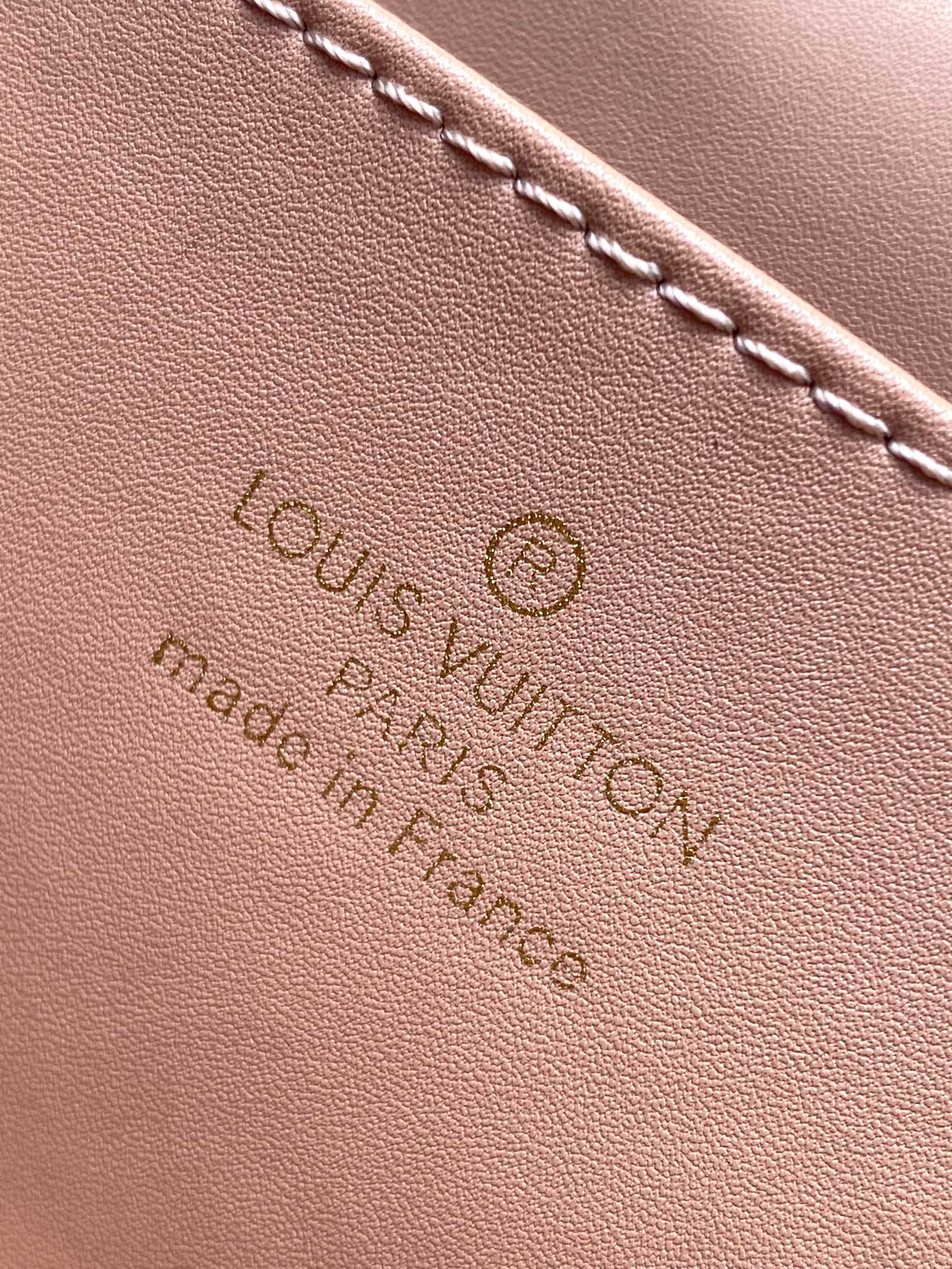 Louis Vuitton Quilted Leather Twist Shoulder Bag - Pale Pink with Gold Hardware