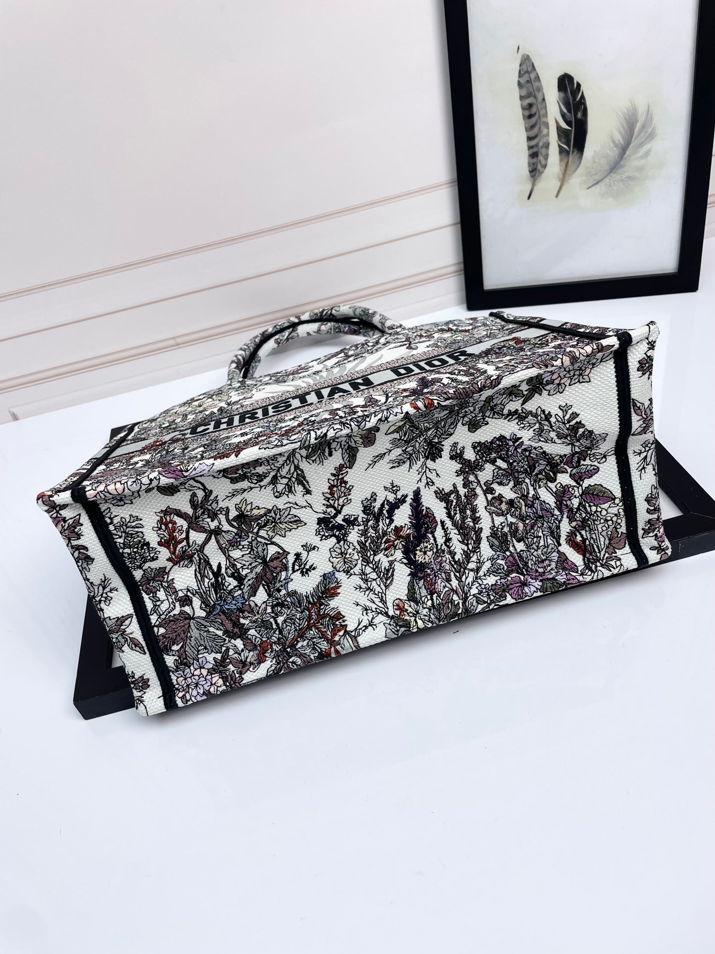 Christian Dior Book Tote - Embroidered Toile de Jouy Large Bag