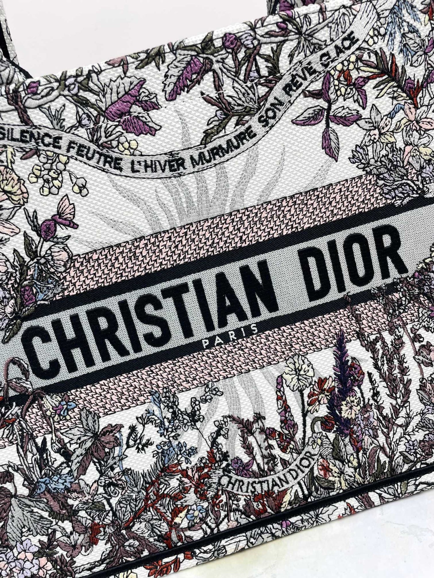 Christian Dior Book Tote - Embroidered Toile de Jouy Large Bag