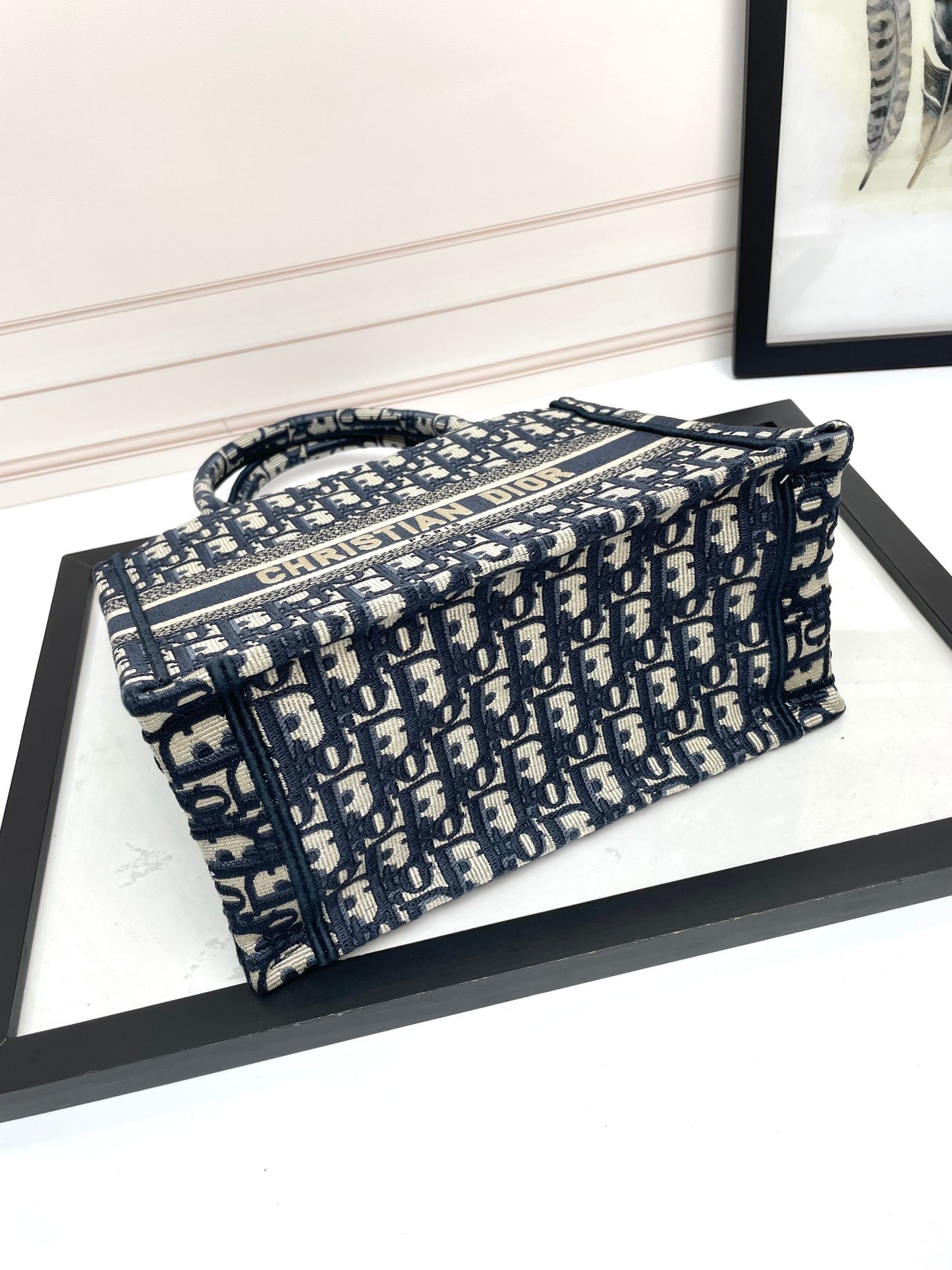 Christian Dior Blue Dior Oblique Book Tote Bag