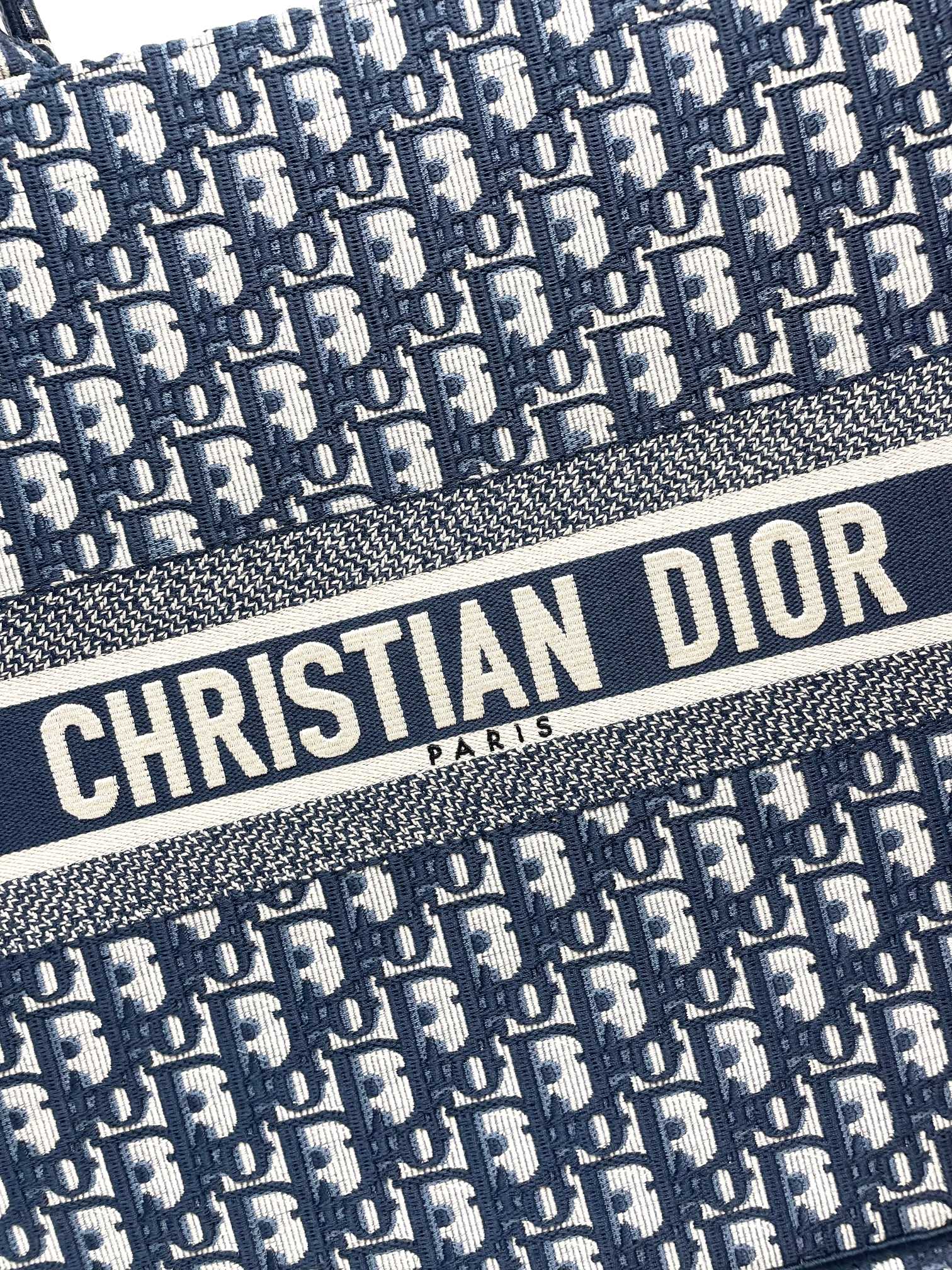 Christian Dior Blue Oblique Book Tote Bag