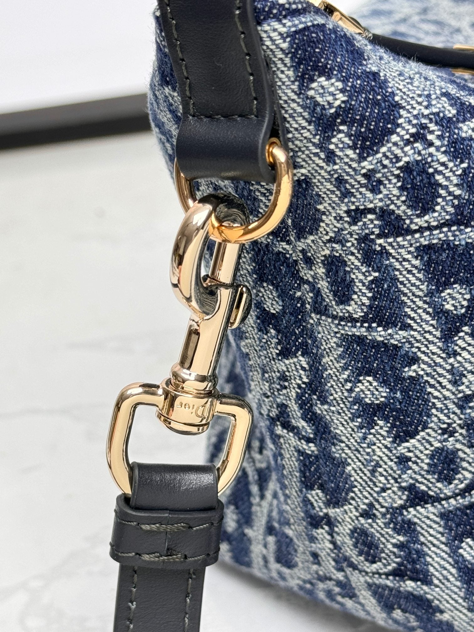 Dior Blue Oblique Jacquard Shoulder Bag - Christian Dior Handbag