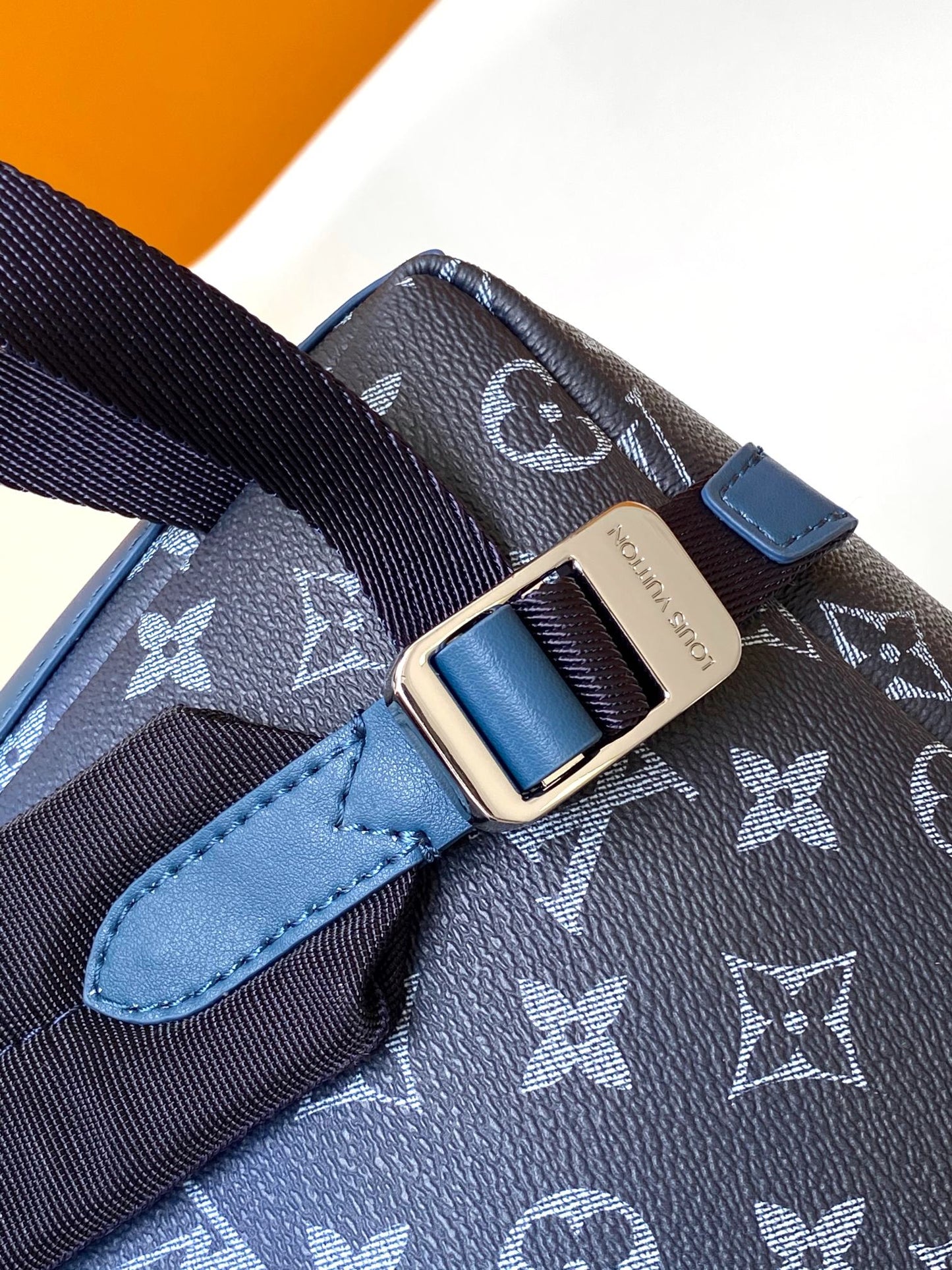 Louis Vuitton Discovery Backpack PM Monogram Shadow Leather Blue