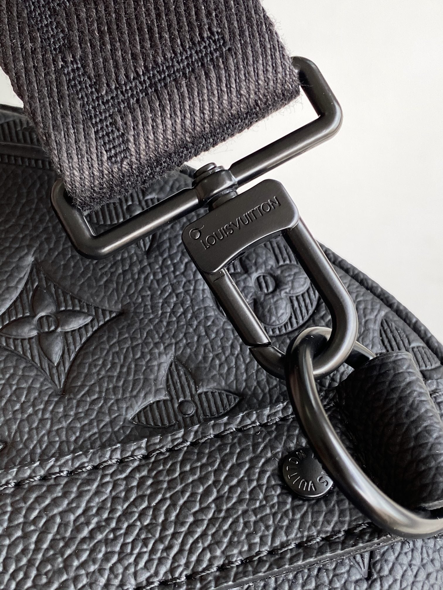 Louis Vuitton Keepall Bandoulière 50 Monogram Shadow Leather Duffel Bag - Black