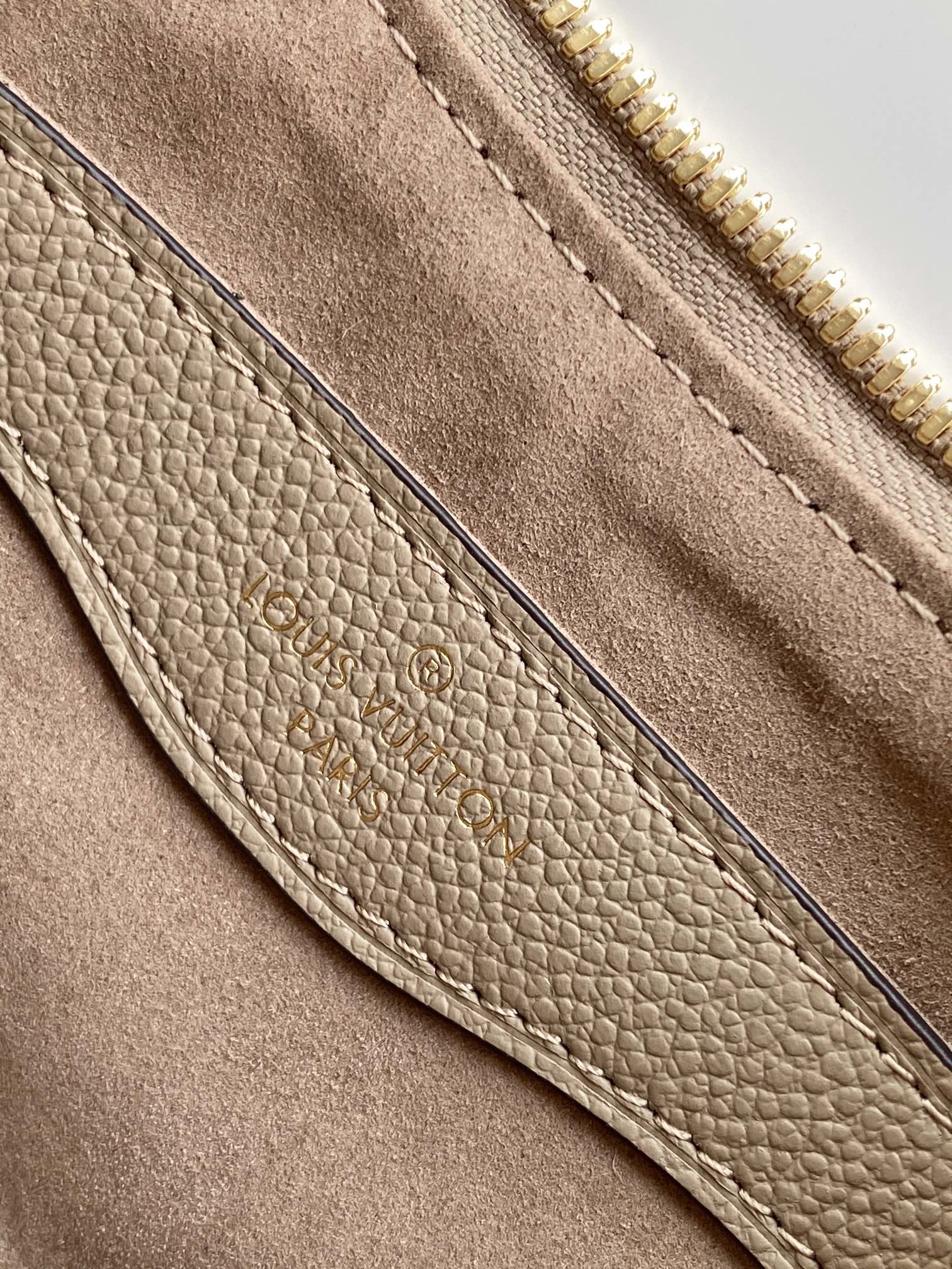 Louis Vuitton Boulogne Monogram Empreinte Leather Bag - Tourterelle / Creme
