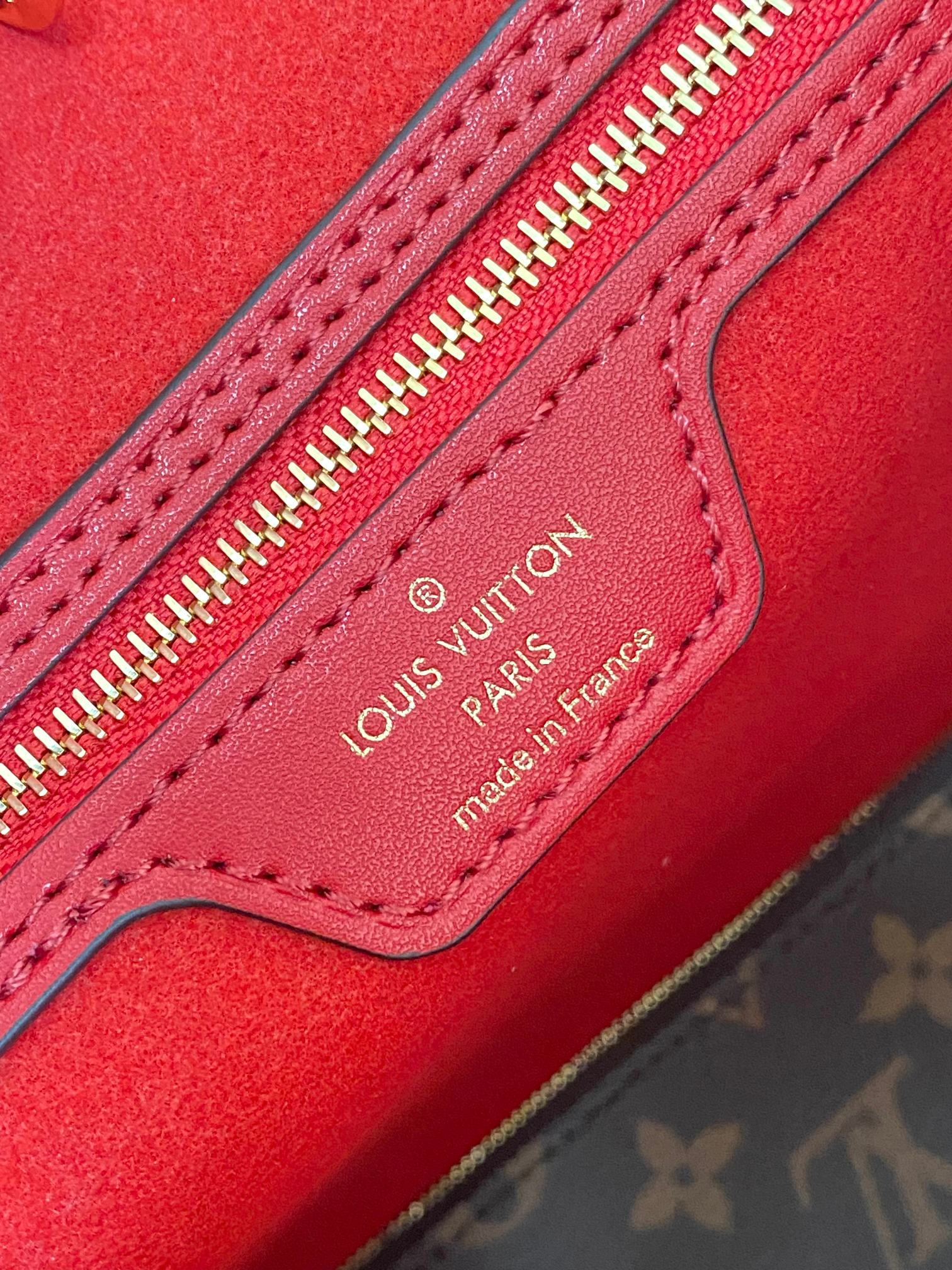 Elegant Red Leather Tote Bag - Large Capacity Women's Shoulder Handbag