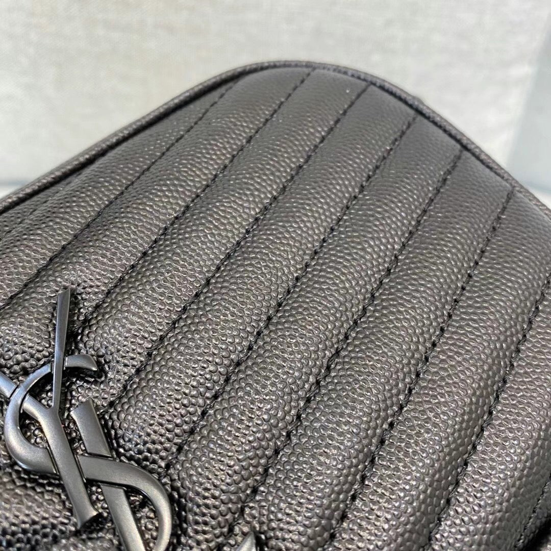 Saint Laurent Lou Camera Bag in Quilted Leather - All Black