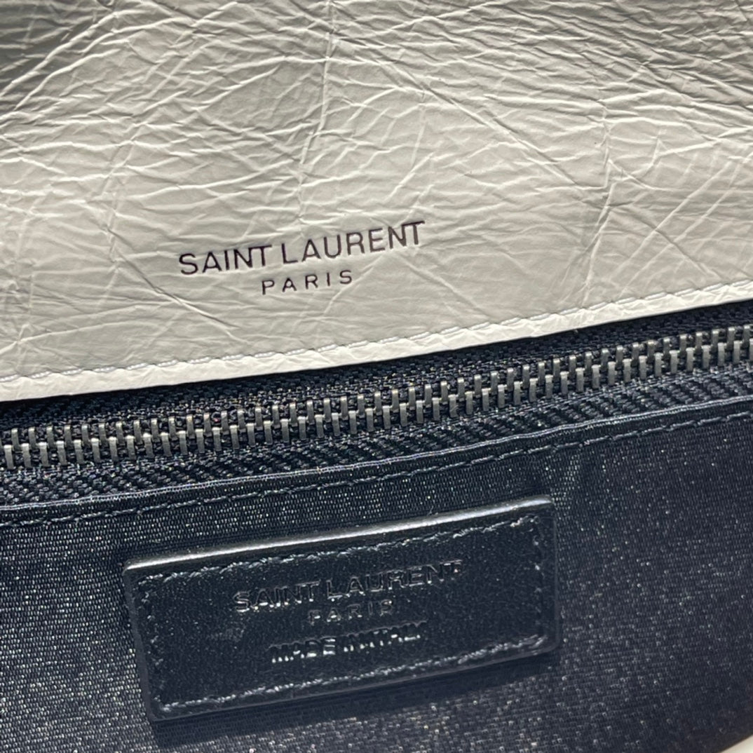 Saint Laurent Niki Medium Shoulder Bag in Quilted Vintage Leather - Cream