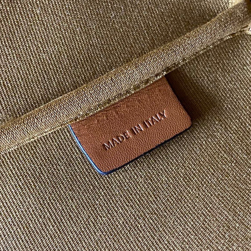 Celine Small Bucket Bag in Triomphe Canvas and Calfskin - Tan