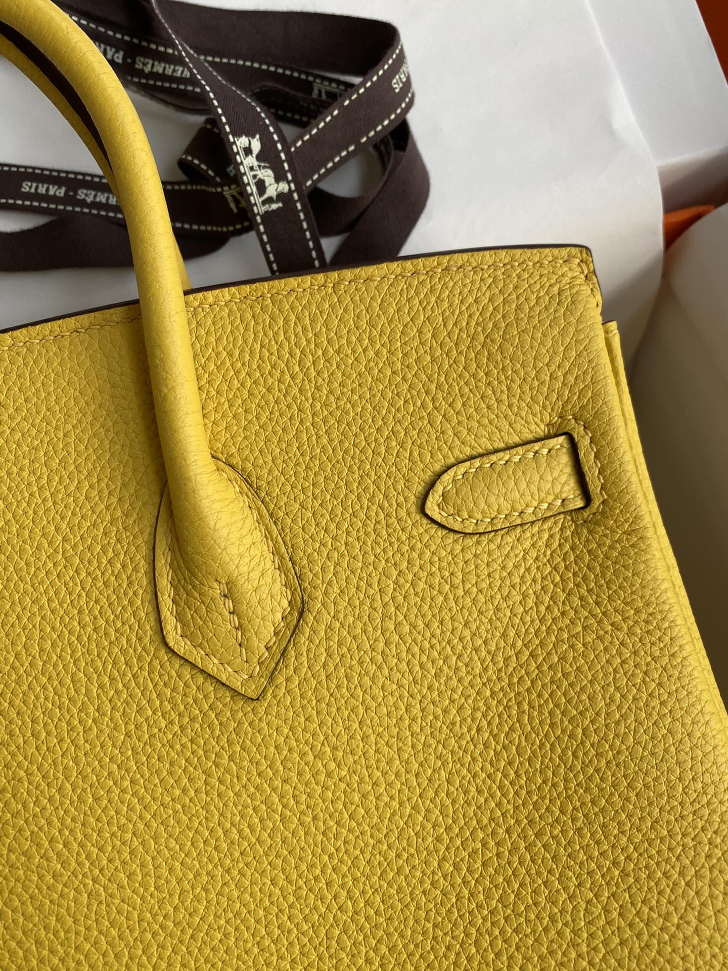 Hermès Birkin Bag Yellow Leather with Silver Hardware