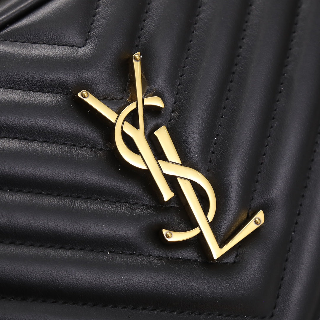 Saint Laurent Lou Baby Quilted Leather Crossbody Bag - Black