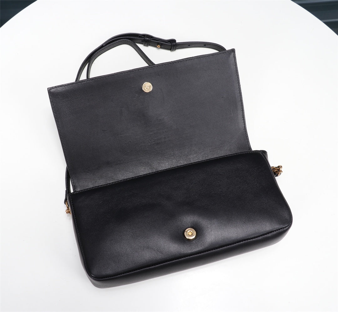Saint Laurent (YSL) Cassandre Quilted Leather Crossbody Bag - Black