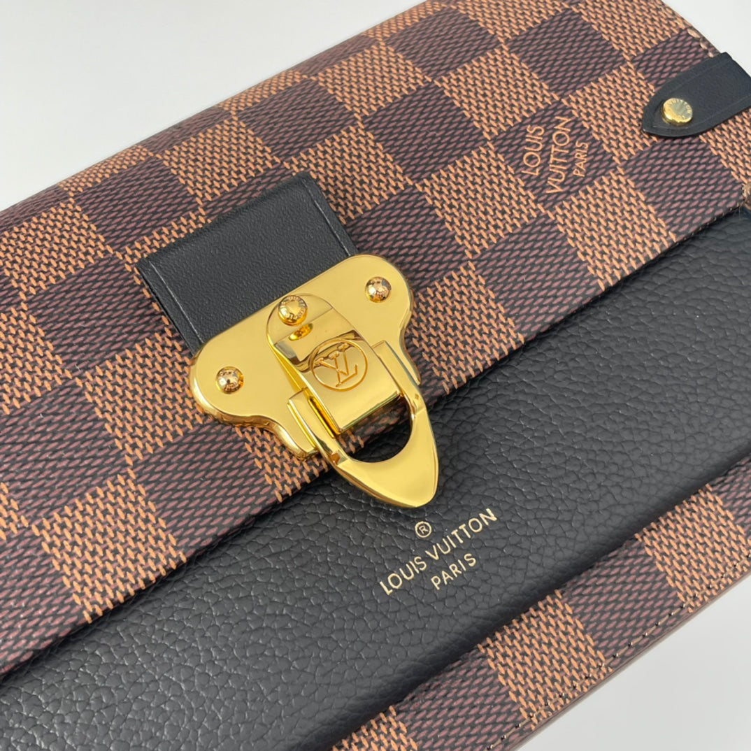 Louis Vuitton Victoire Bag Damier Ebene Canvas Shoulder Bag