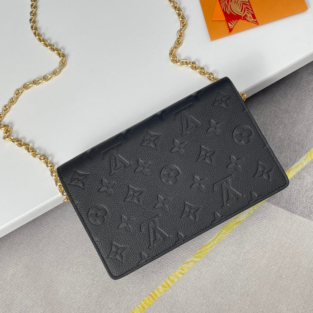 Louis Vuitton Vavin Chain Wallet Monogram Empreinte Leather Noir