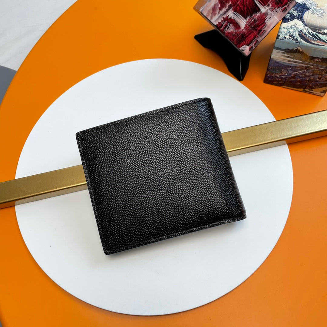 Saint Laurent Monogram East/West Bifold Wallet - Black Grain Leather