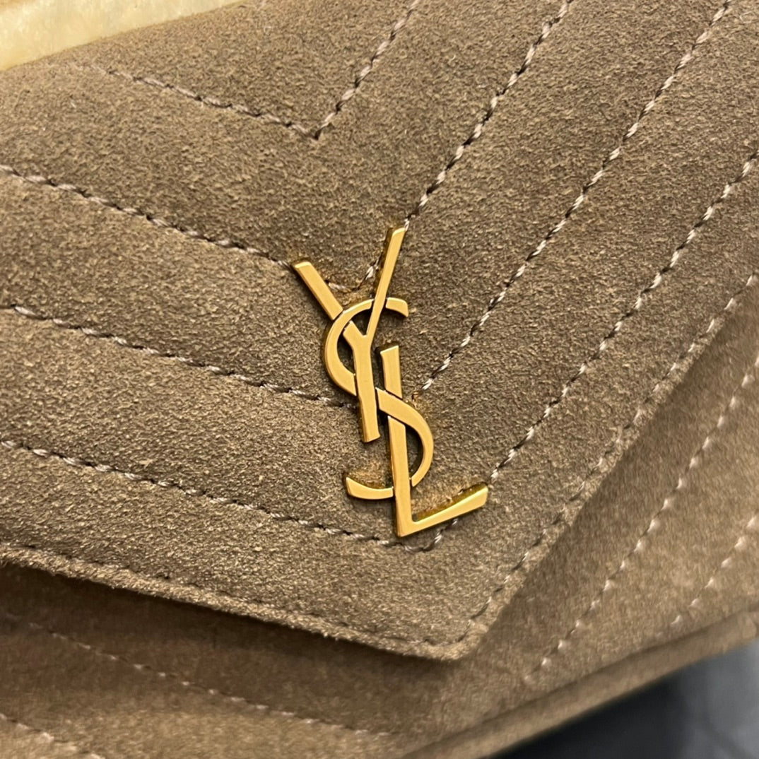 Saint Laurent Joe Small Bucket Bag in Suede and Shearling