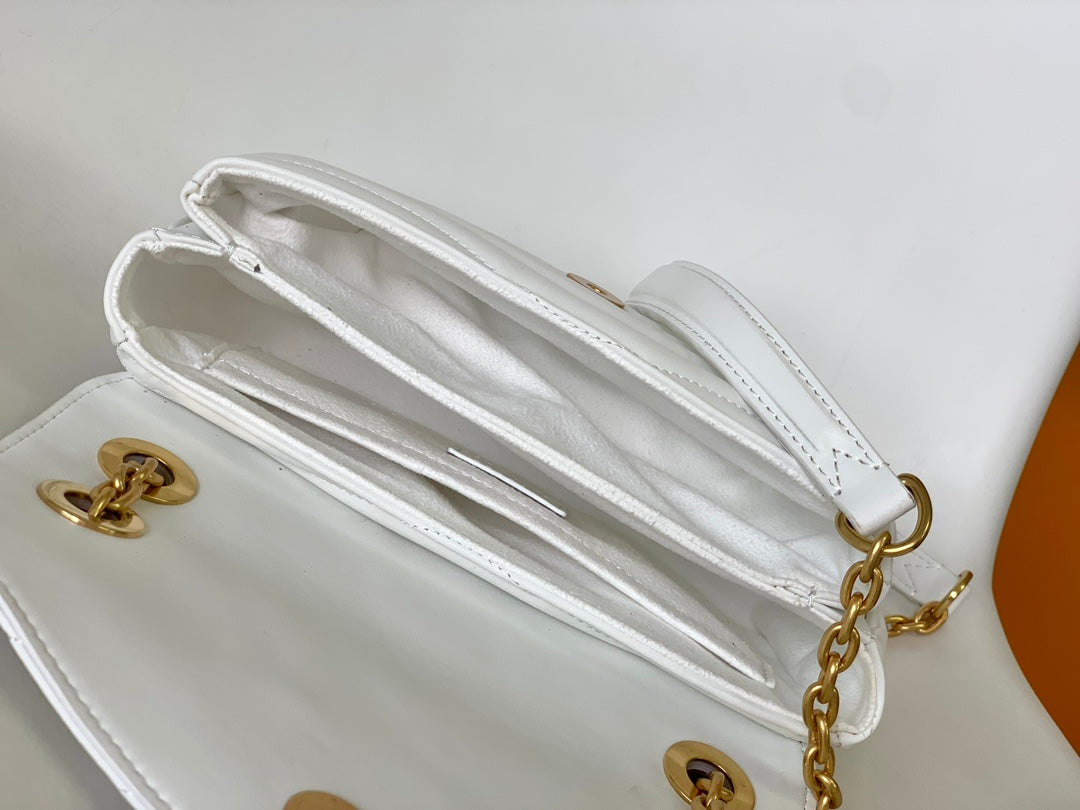 Louis Vuitton New Wave Chain Bag PM - White Quilted Calf Leather
